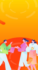 Business People Flat Vector Concept Operation Hand Drawn Illustration
