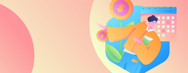 Business People Flat Vector Concept Operation Hand Drawn Illustration
