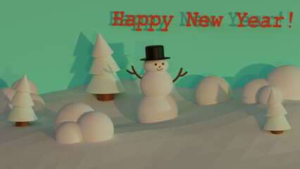 postcard with New Year's greetings © Oleh