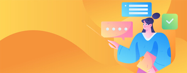 Business People Flat Vector Concept Operation Hand Drawn Illustration
