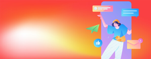 Business People Flat Vector Concept Operation Hand Drawn Illustration
