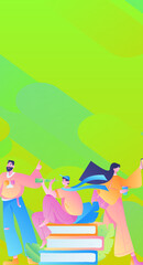 Business People Flat Vector Concept Operation Hand Drawn Illustration
