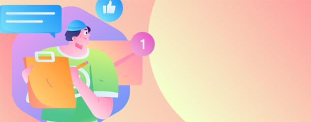 Business People Flat Vector Concept Operation Hand Drawn Illustration
