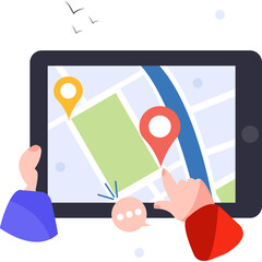 Geolocation Illustration Which Can Easily Modify Or Edit

