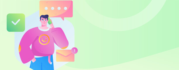 Business People Flat Vector Concept Operation Hand Drawn Illustration
