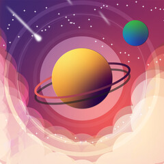 Outer Space Illustration 
