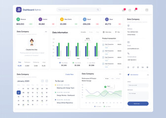 UI UX Infographic dashboard. UI design with graphs, charts and diagrams. Web interface template