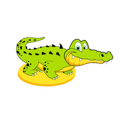 Cartoon Crocodile, Vector crocodile Cute, Baby Crocodile animal in zoo