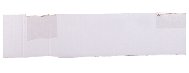 Piece of torn cardboard on a white background.Torn wrinkled cardboard used as a background design...