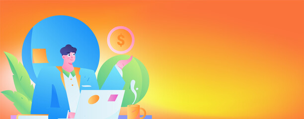 Business People Flat Vector Concept Operation Hand Drawn Illustration
