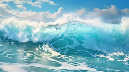 Serene Ocean Waves Background