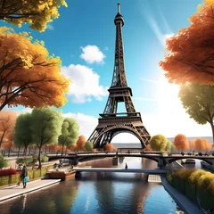 Fototapeten Eiffel Tower, AI-generatet © Dr. N. Lange