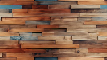 Rustic modern wooden wall with patina texture in futuristic style, AI generated