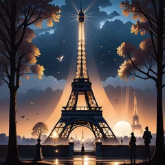Foto auf Acrylglas Eiffel Tower, AI-generatet © Dr. N. Lange