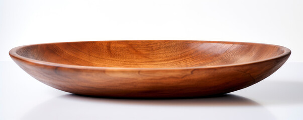 Wooden Bowl on White Table