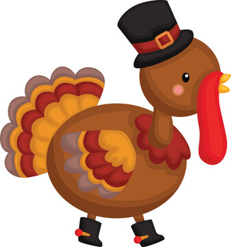 a vector of thanksgiving turkey