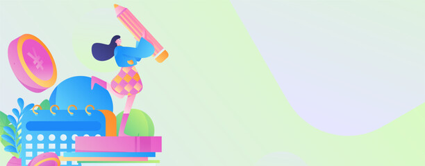 Business People Flat Vector Concept Operation Hand Drawn Illustration
