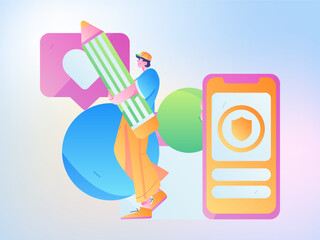 Business People Flat Vector Concept Operation Hand Drawn Illustration
