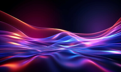 A Colorful Waves Of Light, Abstract neon background.