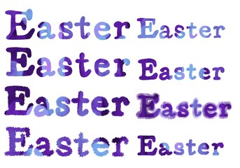 Set with Easter for hobbies and cards and posters and postcard and magazines and stickers and kids and shops