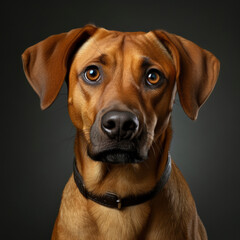 Obraz premium Close-Up of Dog with Black Background