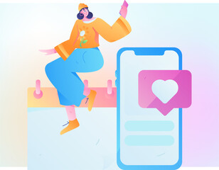 Business People Flat Vector Concept Operation Hand Drawn Illustration
