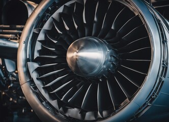 Fototapeta na wymiar close up view of boing 737 engine