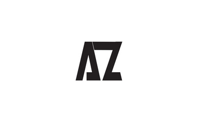 AZ, ZA , A ,Z, Abstract Letters Logo Monogram	