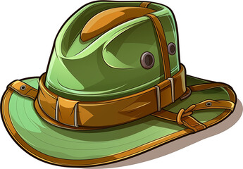 Simple travel hat illustration