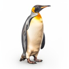 Penguin Standing on White Background