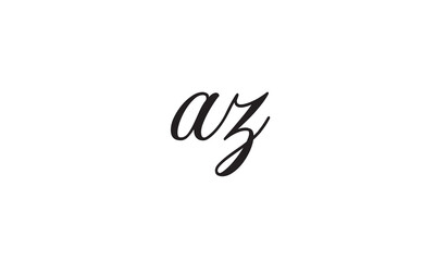 AZ, ZA , A ,Z, Abstract Letters Logo Monogram	