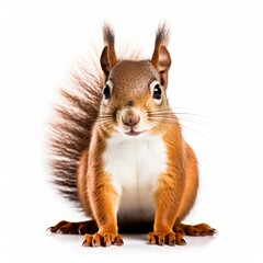 Obraz premium Close-Up of Squirrel on White Background