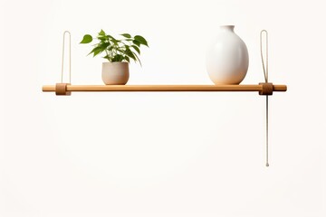 hanging shelf isolated on a white background, Generative AI