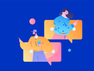 Business People Flat Vector Concept Operation Hand Drawn Illustration
