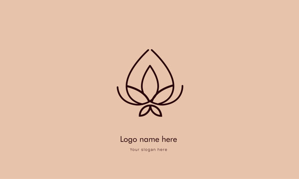 Flowers and leaves line art vector logo illustrations . Modern design for logo, tattoo, wall art, Simple daisy floral symbols, vector decoration set.