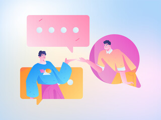 Business People Flat Vector Concept Operation Hand Drawn Illustration
