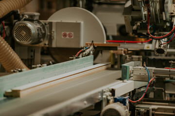 A state-of-the-art CNC machine in a modern wood processing facility showcases the seamless fusion...