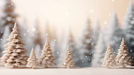 Miniature Winter Pine Forest