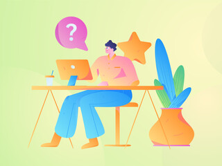 Business People Flat Vector Concept Operation Hand Drawn Illustration
