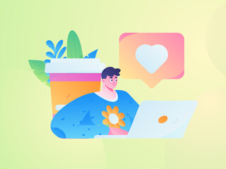 Business People Flat Vector Concept Operation Hand Drawn Illustration
