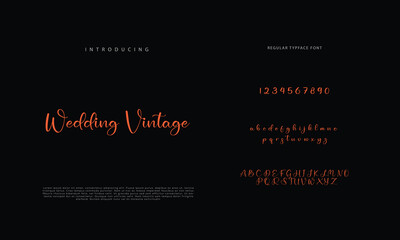 Elegant alphabet letters font and number. Classic Lettering Minimal Fashion Designs. Typography  Calligraphy modern serif fonts regular decorative vintage concept. vector illustration