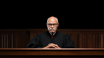 Man Sitting in Courtroom