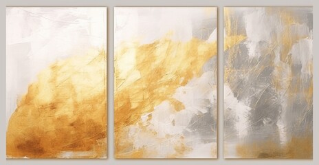 Abstract golden painting, oil painting, artistic background. illustration, Generative AI