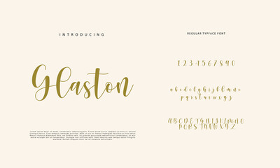 Elegant alphabet letters font and number. Classic Lettering Minimal Fashion Designs. Typography  Calligraphy modern serif fonts regular decorative vintage concept. vector illustration