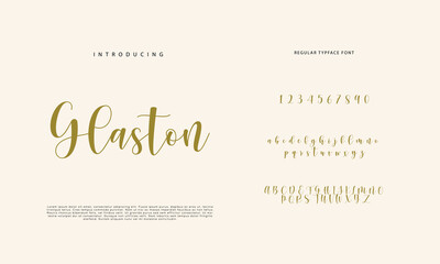 Elegant alphabet letters font and number. Classic Lettering Minimal Fashion Designs. Typography  Calligraphy modern serif fonts regular decorative vintage concept. vector illustration