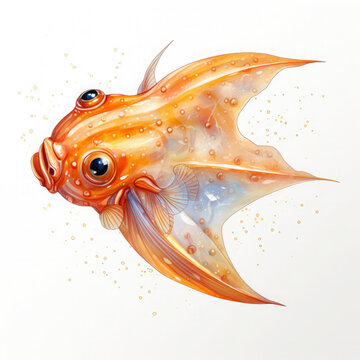 Waterco Vampire Squid Clipart illustration Generative Ai