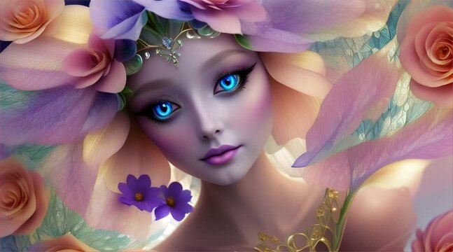 花のベールの妖精｜flower veil fairy Generative AI