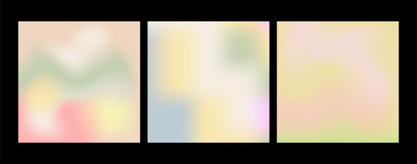 A set of gradients in pastel colors. A set of colorful backgrounds for covers, banners, social networks, websites, applications. Creative design for a creative idea