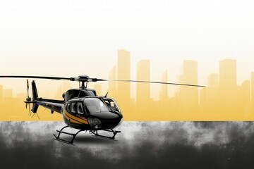 Detailed Helicopter mockup background. Sky aerospace. Generate Ai