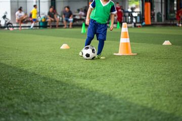 Obraz premium Boys soccer field